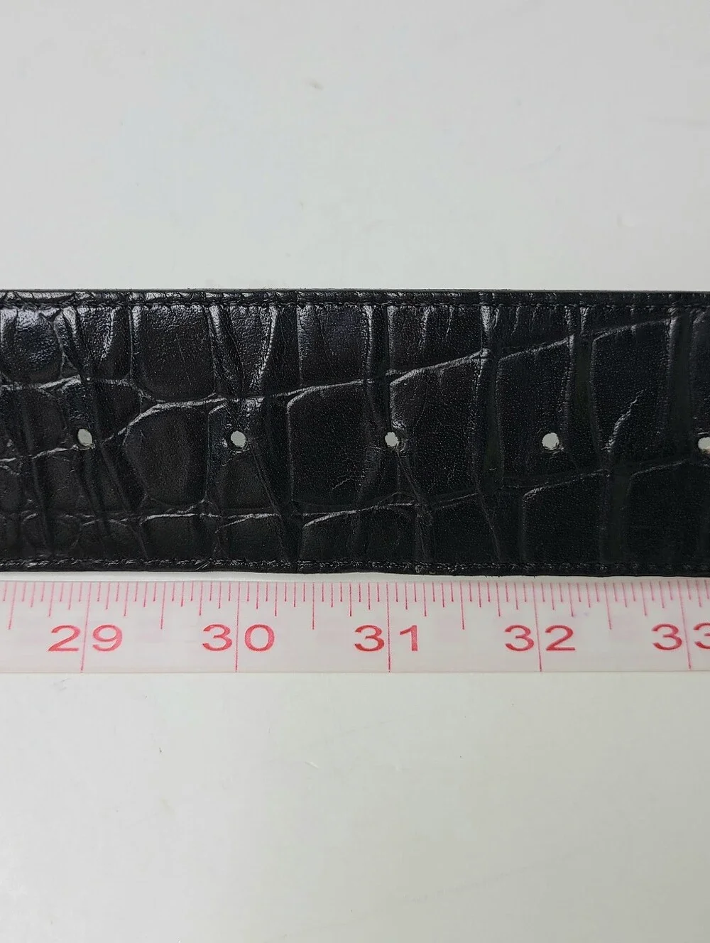 Ann Taylor Italian Croc Print Genuine Leather Vintage Belt